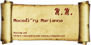 Mocsáry Marianna névjegykártya