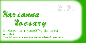 marianna mocsary business card